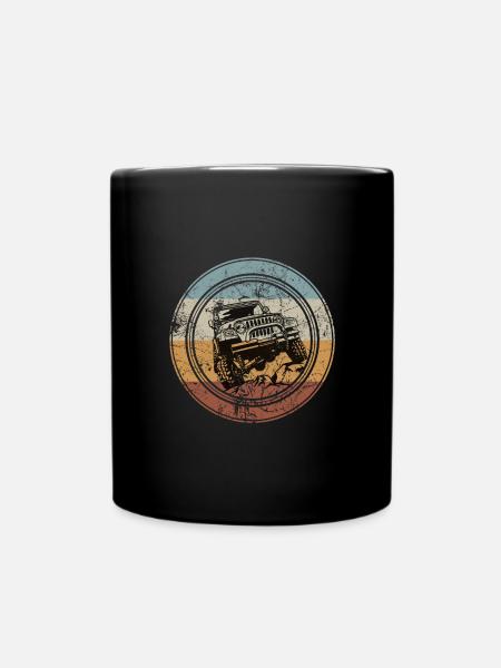 Geländewagen Offroad I Vintage Retro Off Road - Tasse einfarbig - Schwarz
