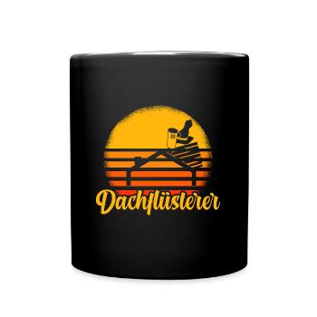 Retro Spengler Dachflüsterer Klempner - Tasse einfarbig - Schwarz - Vorne