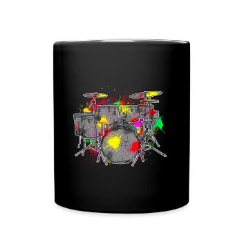 Batteries en couleurs pour batteurs et batteurs - Mug uni - noir - Devant