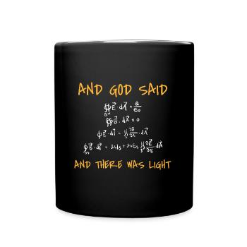 Maxwell Gleichung Lustige Physik Witz Professor - Tasse einfarbig - Schwarz - Vorne