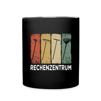 Gärtner - Rechenzentrum - lustiges Retro Garten - - Tasse einfarbig - Schwarz - Vorne