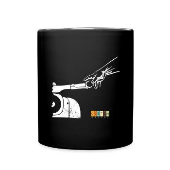 Schwalbefahrer - Simson Schwalbe DDR - Tasse einfarbig - Schwarz - Vorne