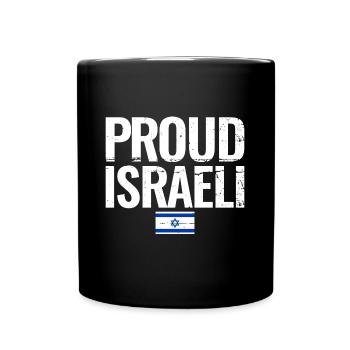 Fier Israël Israël Vintage Drapeau Israélien - Mug uni - noir - Devant