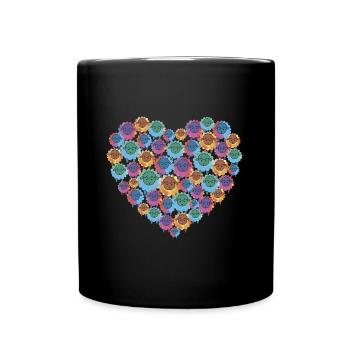 Moutons Moutons islandais Moutons islandais multicolores - Mug uni - noir - Devant