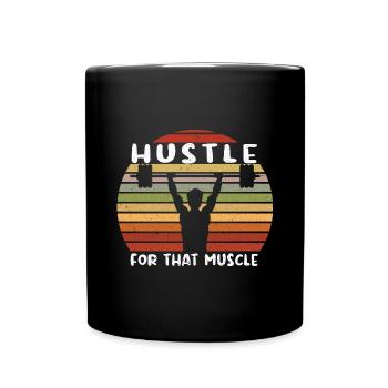 Bodybuilding Weight Training Fitness Muscle Building - Full Colour Mug - black - Front