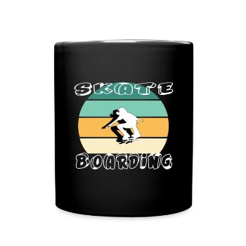 Skater Skateboardfahrer Skateboard fahren - Tasse einfarbig - Schwarz - Vorne