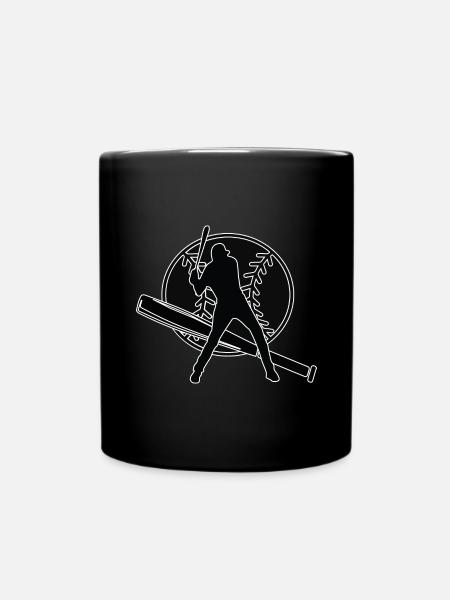 Baseball Baseballspieler Baseballschläger Batter - Tasse einfarbig - Schwarz