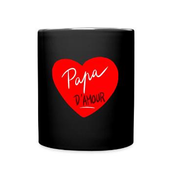 Mon Papa D'Amour Je L'Aime - Mug uni - noir - Devant