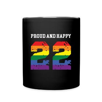 22. Geburtstag 22 Jahre alt Geburtstagsgeschenk - Tasse einfarbig - Schwarz - Vorne