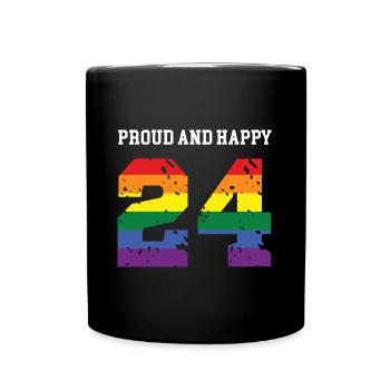 24 Jahre Geburtstag 24. Birthday twentyfour LGBTQ - Tasse einfarbig - Schwarz - Vorne