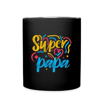 Super papa Le Meilleur De Tous C'est Mon Papa - Mug uni - noir - Devant