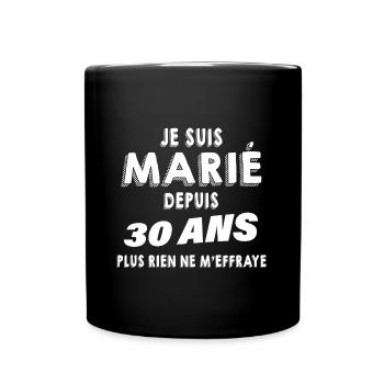 Anniversaire Mariage 30 Ans Humour Mari - Mug uni - noir - Devant