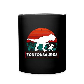 Tonton Dinosaurus Cadeau Futur Tonton - Mug uni - noir - Devant