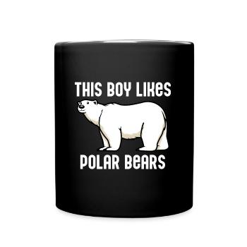 Un garçon aime les ours polaires : Expedition - Mug uni - noir - Devant
