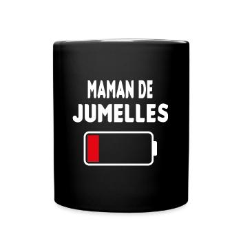 Maman de jumelles - Mug uni - noir - Devant