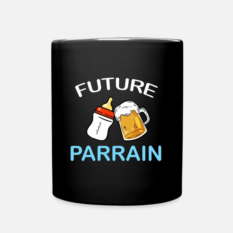 Futur parrain Cadeau Tonton Future Naissance Bébé - Mug uni - noir