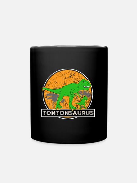 Tontonsaurus Cadeau Drôle Pour Homme Tonton - Mug uni - noir
