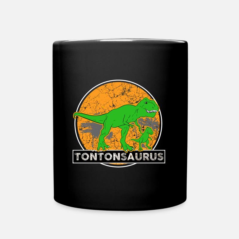 Tontonsaurus Cadeau Drôle Pour Homme Tonton - Mug uni - noir