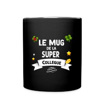 Mug De La Super Collègue Femme Cadeau - Mug uni - noir - Devant