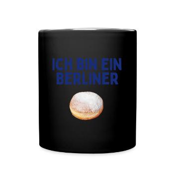 Ich bin ein Berliner Design - Tasse einfarbig - Schwarz - Vorne