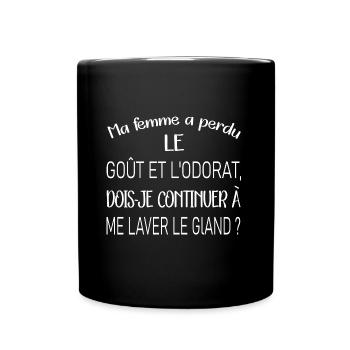 Ma femme a perdu le gôut et l'odorat t-shirt homme - Mug uni - noir - Devant
