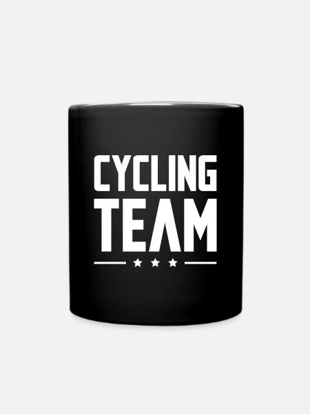 Cycling Team - Tasse einfarbig - Schwarz
