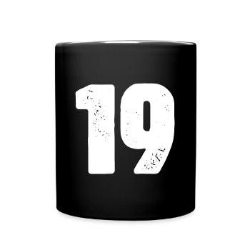 Maillot 19 Numéro - Mug uni - noir - Devant