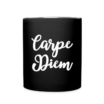 Carpe Diem Latin Seize the day - Full Colour Mug - black - Front