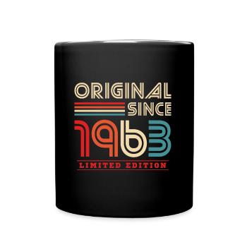 Original 1963 Jahrgang 60. Geburtstag Geschenk - Tasse einfarbig - Schwarz - Vorne