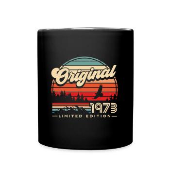 Geboren 1973 Jahrgang 50 Geburtstag Geschenk - Tasse einfarbig - Schwarz - Vorne