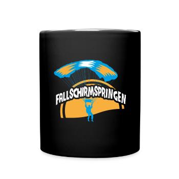 Fallschirmspringen Fallschirm Luftsport - Tasse einfarbig - Schwarz - Vorne