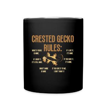 Crown Gecko Reptile Gecko Terrarium Pet - Mug uni - noir - Devant
