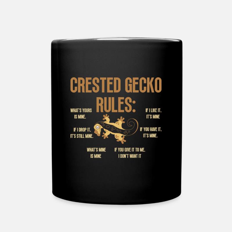 Kronengecko Reptil Gecko Terrarium Haustier - Tasse einfarbig - Schwarz