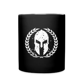 Casque de Sparte Mythologie Guerrier Gladiateur - Mug uni - noir - Devant