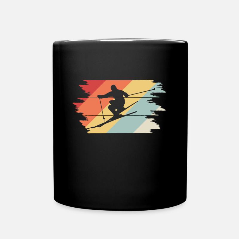 Skifahren Ski Skiing - Tasse einfarbig - Schwarz