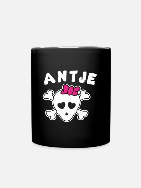 Piratin Antje Design für Mädchen und Frauen - Tasse einfarbig - Schwarz