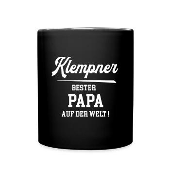 Klempner Bester Papa Vater Geburtstag Vatertag - Tasse einfarbig - Schwarz - Vorne