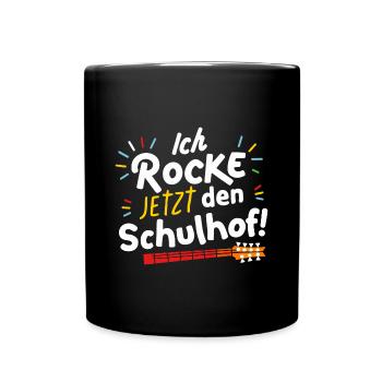Kita Abgänger Schulhof Rocker Erstklässler Einschu - Tasse einfarbig - Schwarz - Vorne