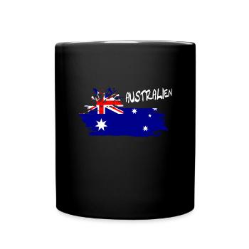 Australien Australia - Tasse einfarbig - Schwarz - Vorne
