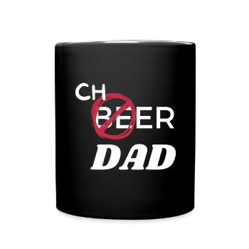 Cheer dad beer Vatertag Geschenk - Tasse einfarbig - Schwarz - Vorne