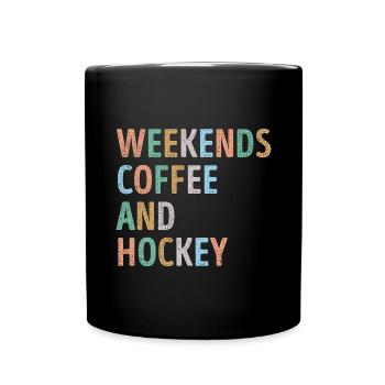 Week-ends Café et hockey Maman - Mug uni - noir - Devant
