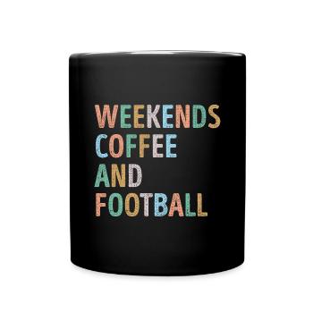 Week-ends Café et Football Maman - Mug uni - noir - Devant