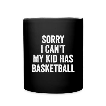 Basketball Parent Mom Dad Funny - Full Colour Mug - black - Front