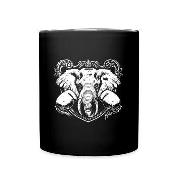 Elephant Boxer Boxing MMA - Full Colour Mug - black - Front