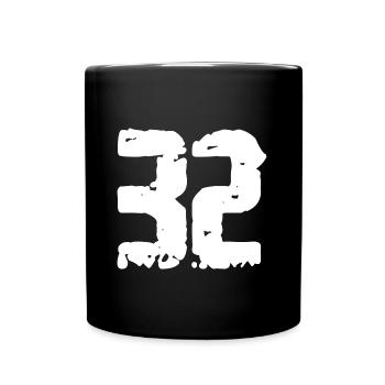 32 Number Vintage - Full Colour Mug - black - Front