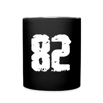 82 Nombre Vintage - Mug uni - noir - Devant