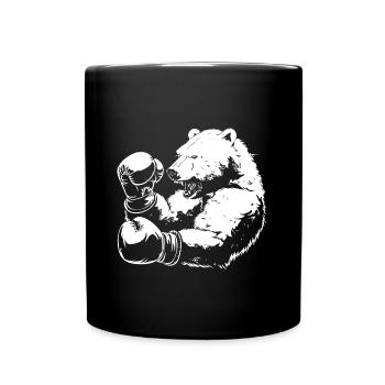Polar Bear Polar Bear Boxer Martial Arts MMA - Full Colour Mug - black - Front