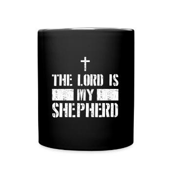 Jesus Mein Hirte Christlich Glaube - Tasse einfarbig - Schwarz - Vorne