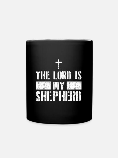Jesus Mein Hirte Christlich Glaube - Tasse einfarbig - Schwarz