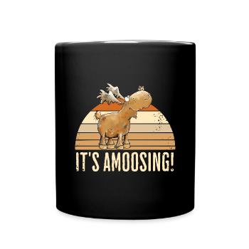 Droll orignal motif animal Scandinavie dicton d’orignal - Mug uni - noir - Devant